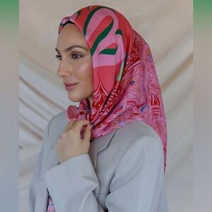 Vela Scarves Silk Square empowered silk hijab 39”x39” no tags but unworn